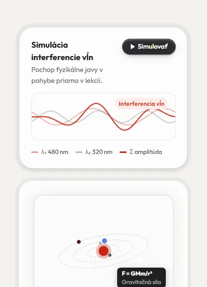Simulácia interferencie vĺn a interaktívna vizualizácia gravitácie