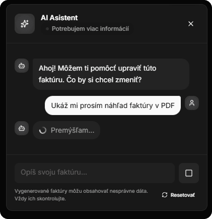 Konverzačný fakturačný asistent